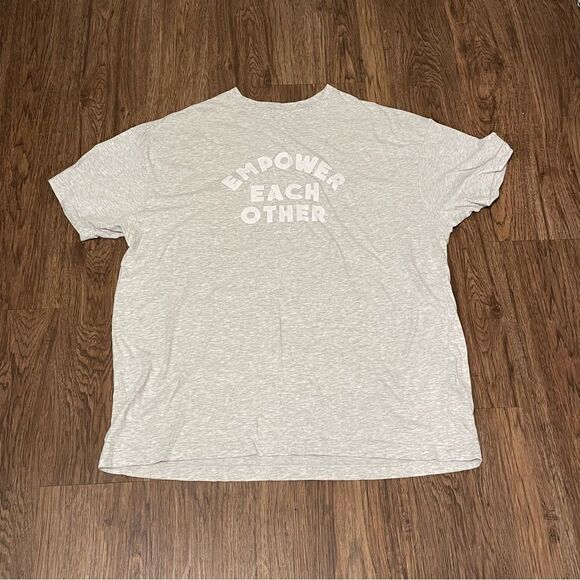 Victoria’s Secret Oversized Pajama Top Gray White Empower Each Other One Size - Picture 1 of 7